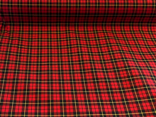 Load image into Gallery viewer, Wallace Modern Red &amp; Black Plaid Italian 100% Cotton Shirting    1/4 Meter Price