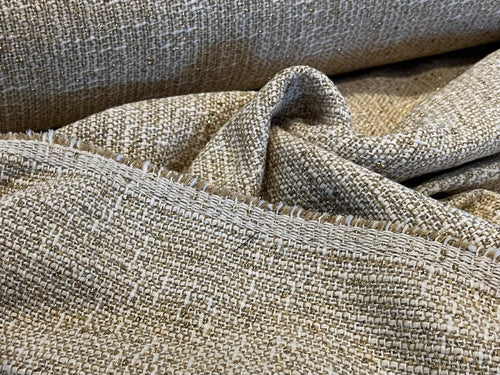 Designer Ivory Lurex Couture Tweed  63% Cotton 16% Polyamid 10% Metal 6% Polyester 5% Viscose