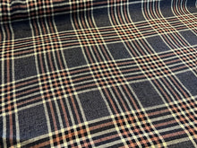 Load image into Gallery viewer, Designer Blue Plaid 58% Linen 42% Cotton     Price per 1/4 Metre