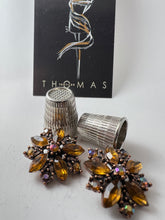 Load image into Gallery viewer, Yellow Floral Rhinestone Button