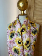 Load image into Gallery viewer, Italian Sunflowers 100% Silk Scarf