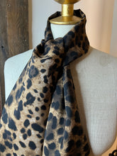 Load image into Gallery viewer, Fall Leopard 100% Silk Scarf