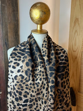 Load image into Gallery viewer, Fall Leopard 100% Silk Scarf