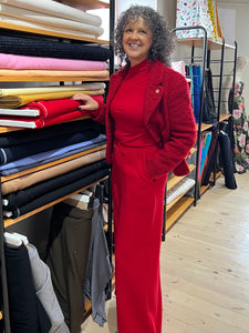Canadian Red 100% Wool Double Crepe   1/4 Meter Price