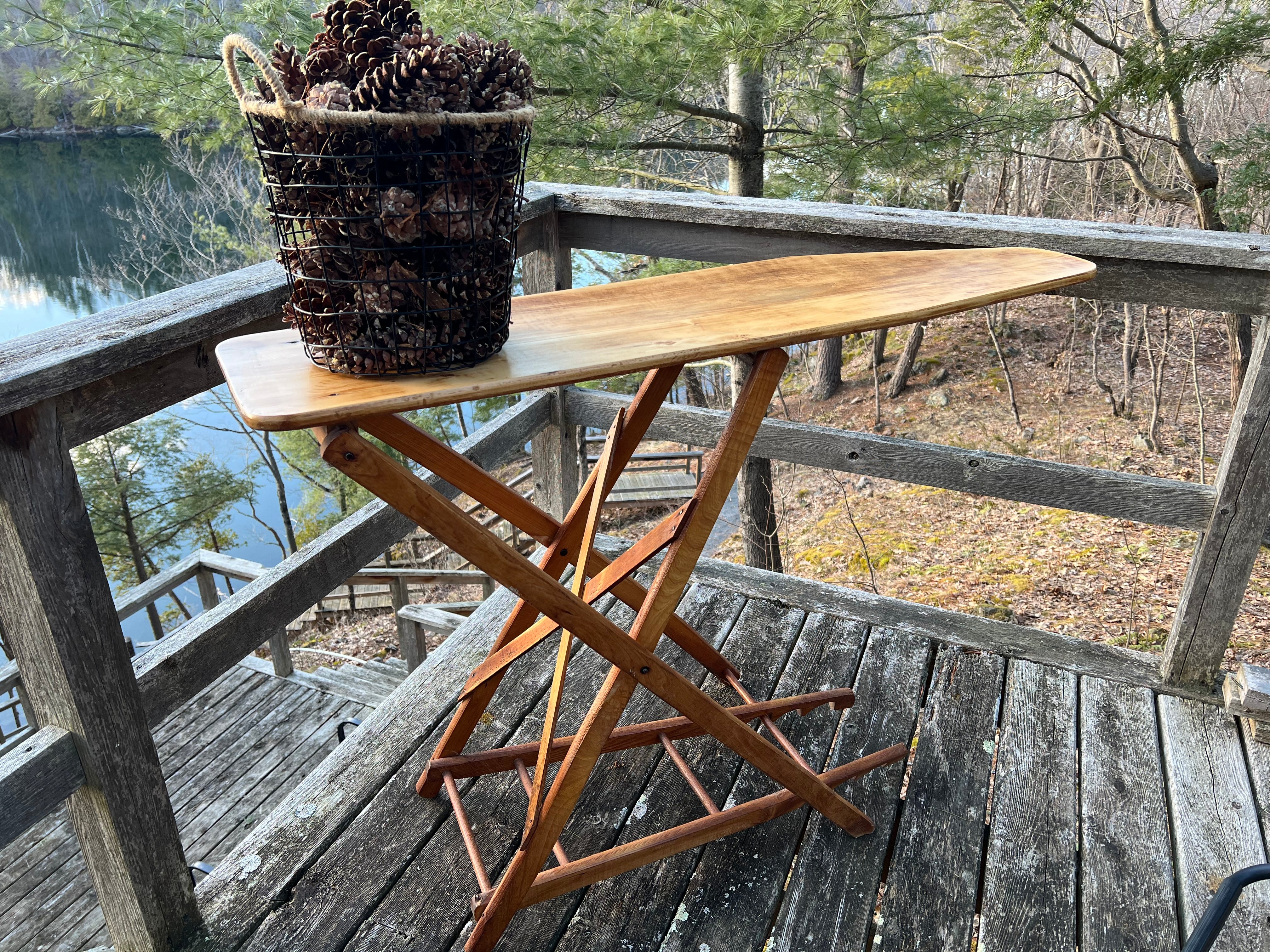 【Hinoki Iron Table 】No.1222 Ironing Boards Solid Wood Ironing Table Iron Board Home Folding