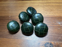 Load image into Gallery viewer, Dark Green Woven Leather Buttons