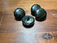 Load image into Gallery viewer, Dark Green Woven Leather Buttons