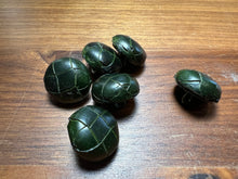Load image into Gallery viewer, Dark Green Woven Leather Buttons