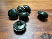 Load image into Gallery viewer, Dark Green Woven Leather Buttons