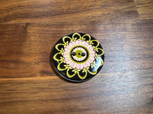 Load image into Gallery viewer, Black &amp; Green Handpainted Button    Price per button