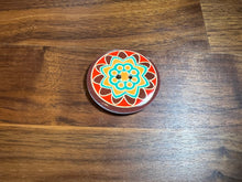 Load image into Gallery viewer, Orange, Burgundy &amp; Green Hand painted Button    Price per button
