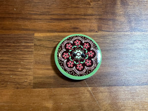 Black, Red & Green Hand painted Button    Price per button