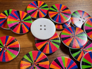 Kaleidoscope Painted Button    Price per button