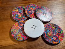 Load image into Gallery viewer, Intricate Paisley Painted Button    Price per button (Copy)