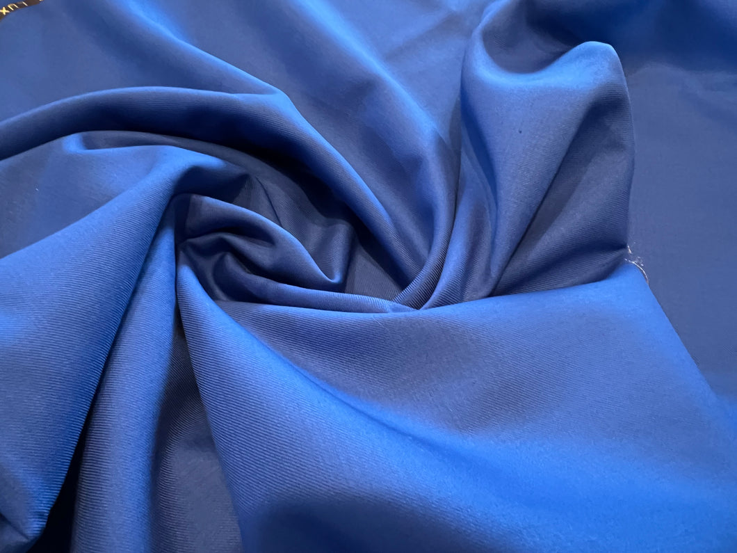 #1112  Bright Royal 100% Wool Gabardine Remnant  Super 110's