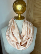Load image into Gallery viewer, Designer Hearts 100% Silk Charmeuse Infinity Scarf