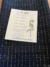 Load image into Gallery viewer, #1418 Navy &amp; Silver Couture Tweed  35% Wool 15% Acrylic 15% Polyester 10% Mohair 10% Alpaca 10% Cotton 5% Other Remnant