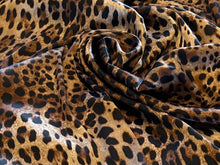 Load image into Gallery viewer, Exclusive Safari Leopard 95% Silk 5% Elastane  Charmeuse  1/4 Metre Price