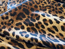 Load image into Gallery viewer, Exclusive Safari Leopard 95% Silk 5% Elastane  Charmeuse  1/4 Metre Price