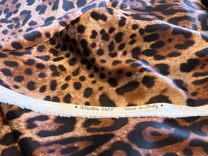 Exclusive Safari Leopard 95% Silk 5% Elastane  Charmeuse  1/4 Metre Price