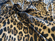 Load image into Gallery viewer, Exclusive Wild Brown Leopard 100% Silk Crepe de Chine    1/4 Metre Price