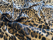 Load image into Gallery viewer, Exclusive Wild Brown Leopard 100% Silk Crepe de Chine    1/4 Metre Price
