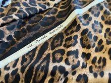 Load image into Gallery viewer, Exclusive Wild Brown Leopard 100% Silk Crepe de Chine    1/4 Metre Price