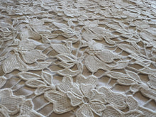 Load image into Gallery viewer, White Guipure Lace 3D Floral.   1/4 Metre Price