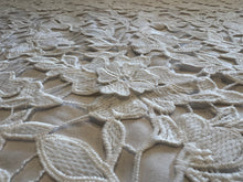 Load image into Gallery viewer, White Guipure Lace 3D Floral.   1/4 Metre Price