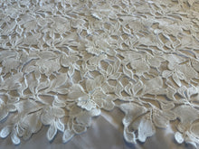 Load image into Gallery viewer, White Guipure Lace 3D Floral.   1/4 Metre Price