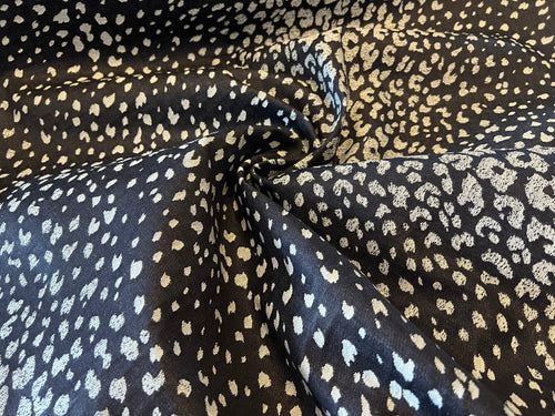 Designer Leopard 100% Cotton  Denim.  1/4 Metre Price