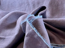 Load image into Gallery viewer, Designer Cyber Purple 100% Linen     1/4 Meter Price