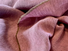 Load image into Gallery viewer, Designer Thistle Pink 100% Linen     1/4 Meter Price
