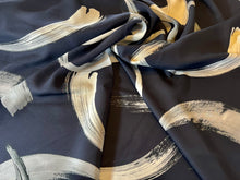 Load image into Gallery viewer, Exclusive Designer Runway Midnight Navy Swirls 96% Viscose 4% Elastane 1/4 Metre Price