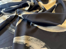 Load image into Gallery viewer, Exclusive Designer Runway Midnight Navy Swirls 96% Viscose 4% Elastane 1/4 Metre Price