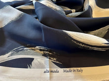 Load image into Gallery viewer, Exclusive Designer Runway Midnight Navy Swirls 96% Viscose 4% Elastane 1/4 Metre Price