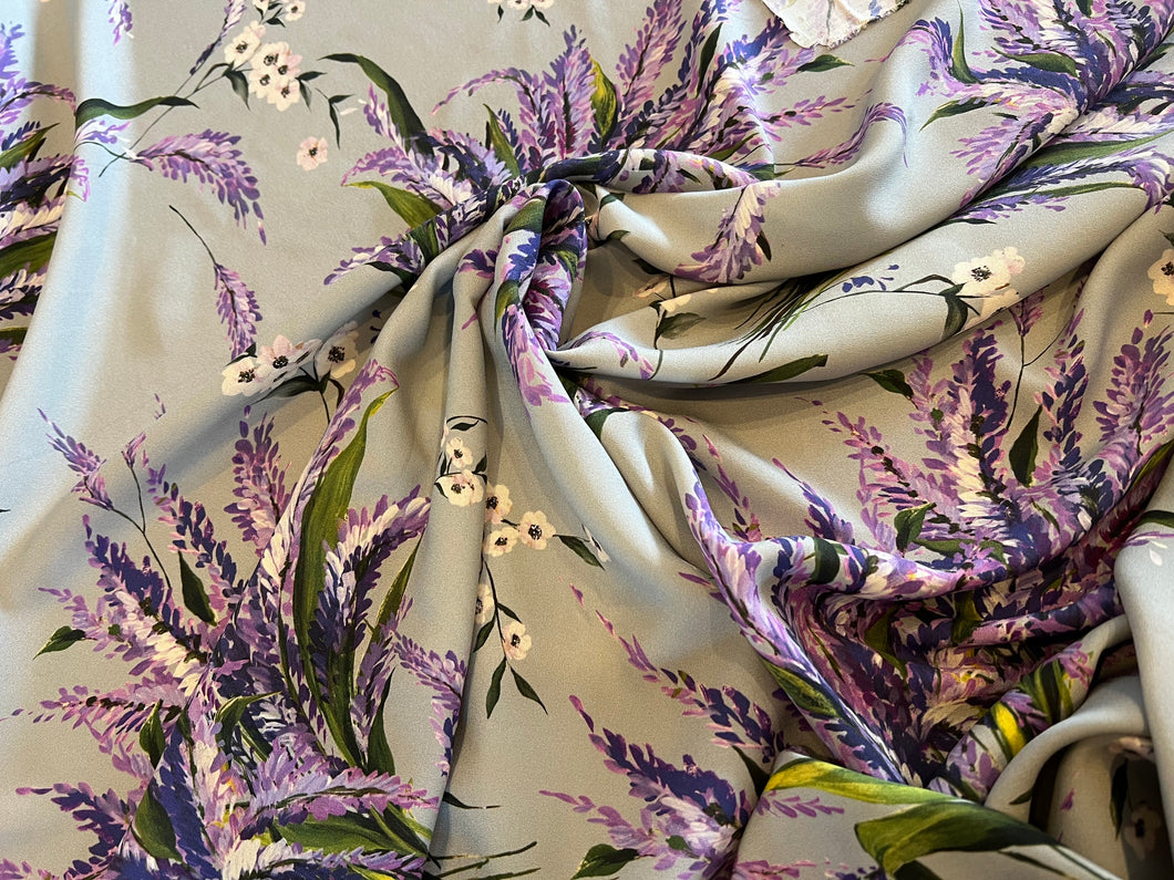 Lavender Fields 100% Lightweight Silk Crepe    1/4 Metre Price