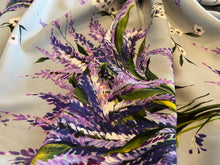 Load image into Gallery viewer, Lavender Fields 100% Lightweight Silk Crepe    1/4 Metre Price