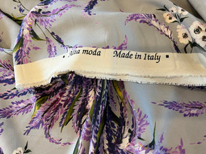 Lavender Fields 100% Lightweight Silk Crepe    1/4 Metre Price