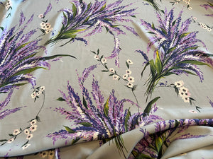 Lavender Fields 100% Lightweight Silk Crepe    1/4 Metre Price