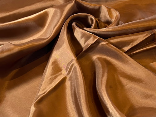 Designer Tobacco Gold 100% Bemberg Lining.    1/4 Metre Price