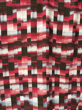 Load image into Gallery viewer, Designer Burgundy &amp; Baby Blue airbrushed 100% Viscose Check      Price per 1/4 Metre
