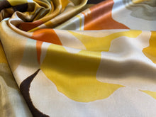 Load image into Gallery viewer, Golden Yellow &amp; Brown 100% Silk Satin Habotai  1/4 Metre Price