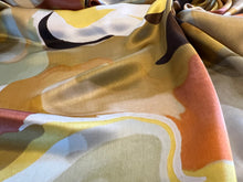 Load image into Gallery viewer, Golden Yellow &amp; Brown 100% Silk Satin Habotai  1/4 Metre Price