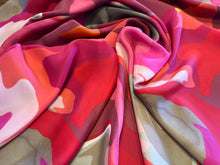 Load image into Gallery viewer, Red &amp; Fuchsia 100% Silk Satin Habotai  1/4 Metre Price