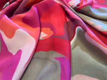 Load image into Gallery viewer, Red &amp; Fuchsia 100% Silk Satin Habotai  1/4 Metre Price