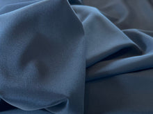 Load image into Gallery viewer, Navy Blue  93% Silk 7% Elastane Crepe de Chine    1/4 Metre Price