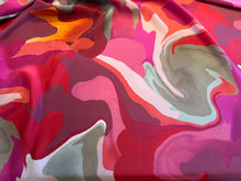 Load image into Gallery viewer, Red &amp; Fuchsia 100% Silk Satin Habotai  1/4 Metre Price