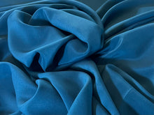 Load image into Gallery viewer, Teal Blue 100% Silk Crepe de Chine    1/4 Metre Price