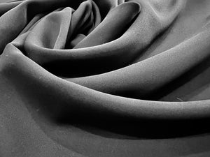 Black Stretch 100% Silk Georgette.   1/4 Metre Price